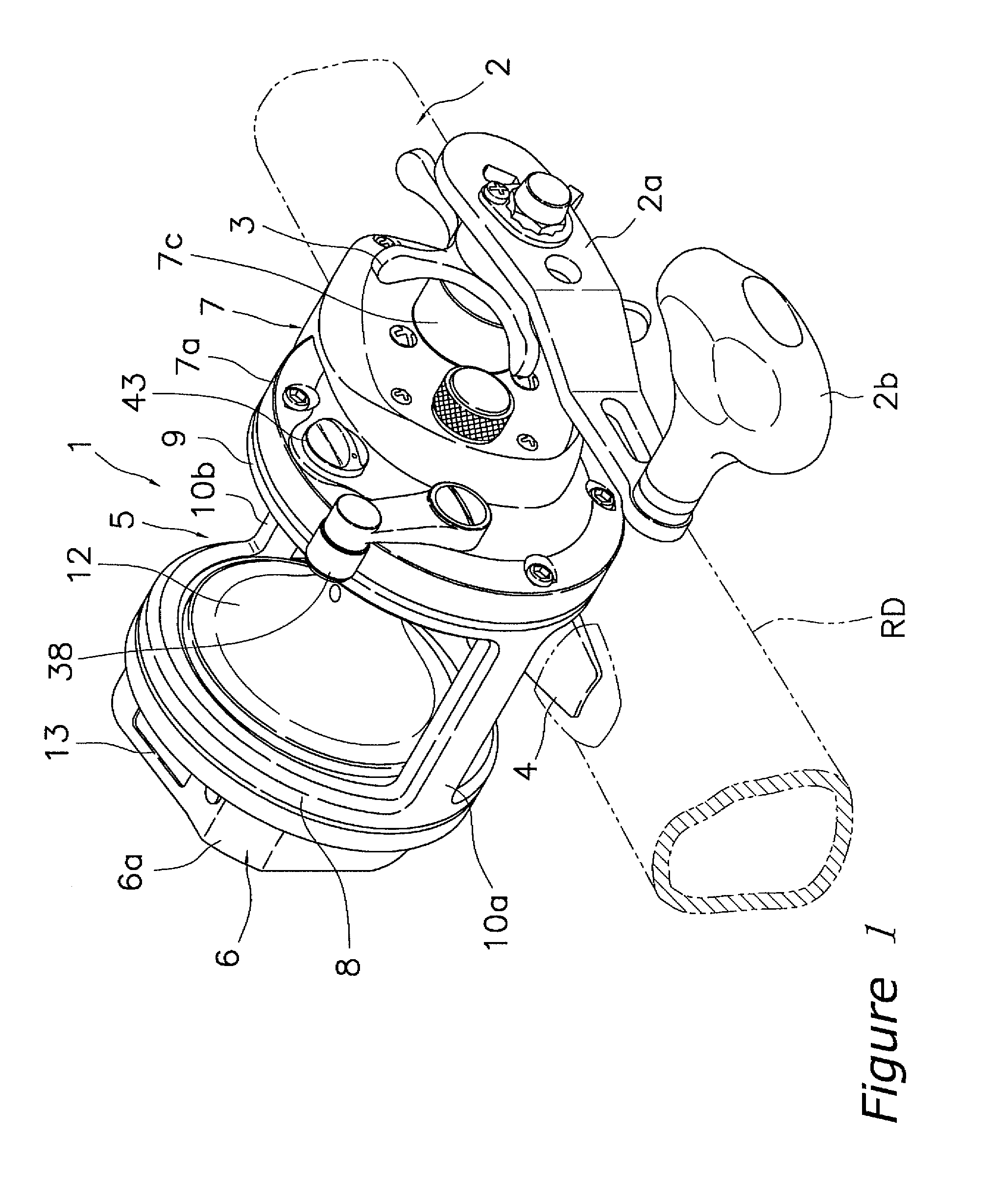 Dual bearing reel handle shaft structure