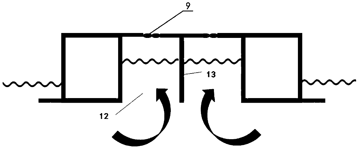 Wind energy-wave energy combined power generation device and method based on offshore floating platform