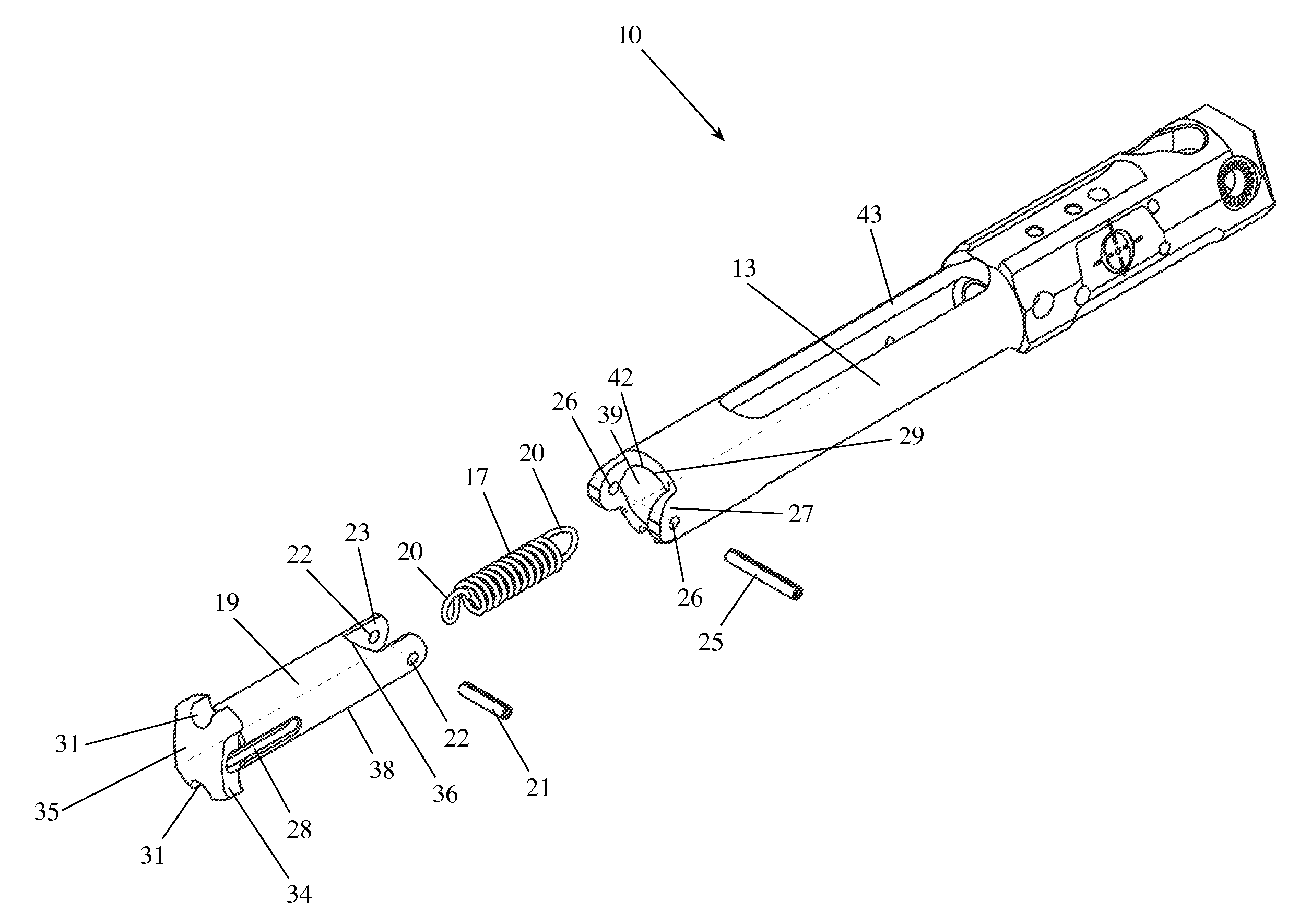 Compressible bolt carrier extension system