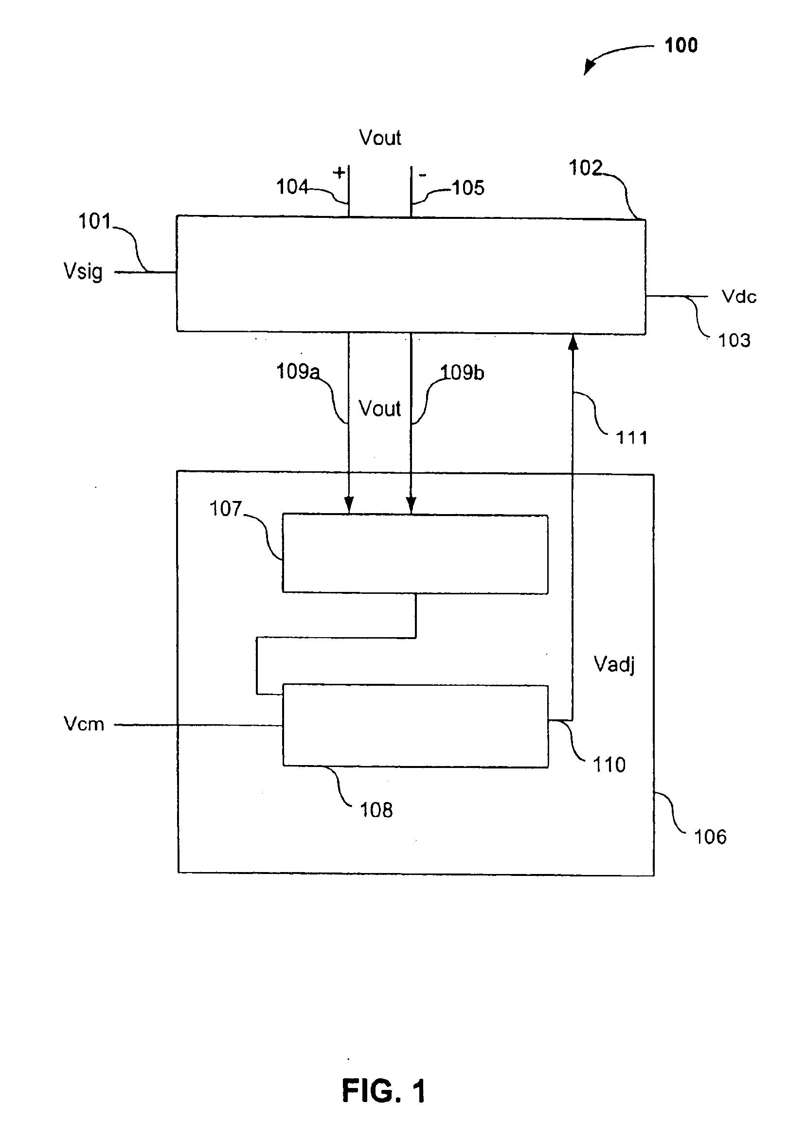 Single-ended-to-differential converter with common-mode voltage control