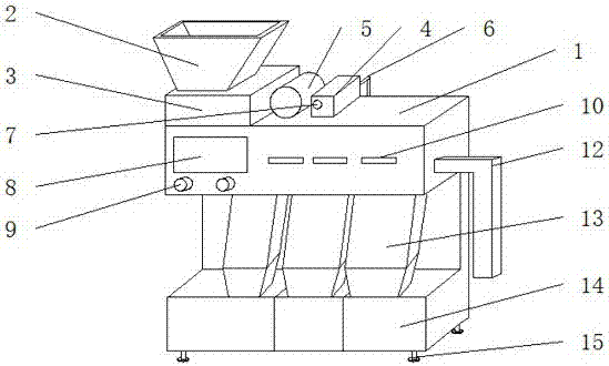 Air-suction removal type material color sorter