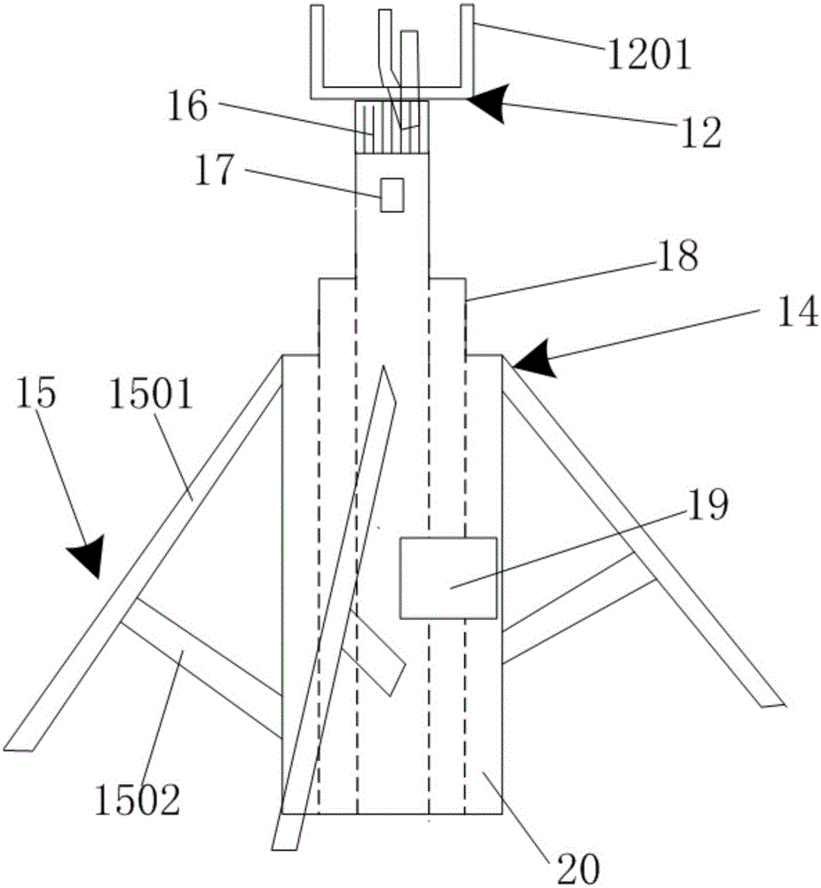 Electric elevating high-altitude grounding device