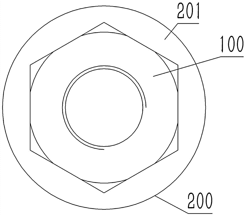 A flange nut tapping tool