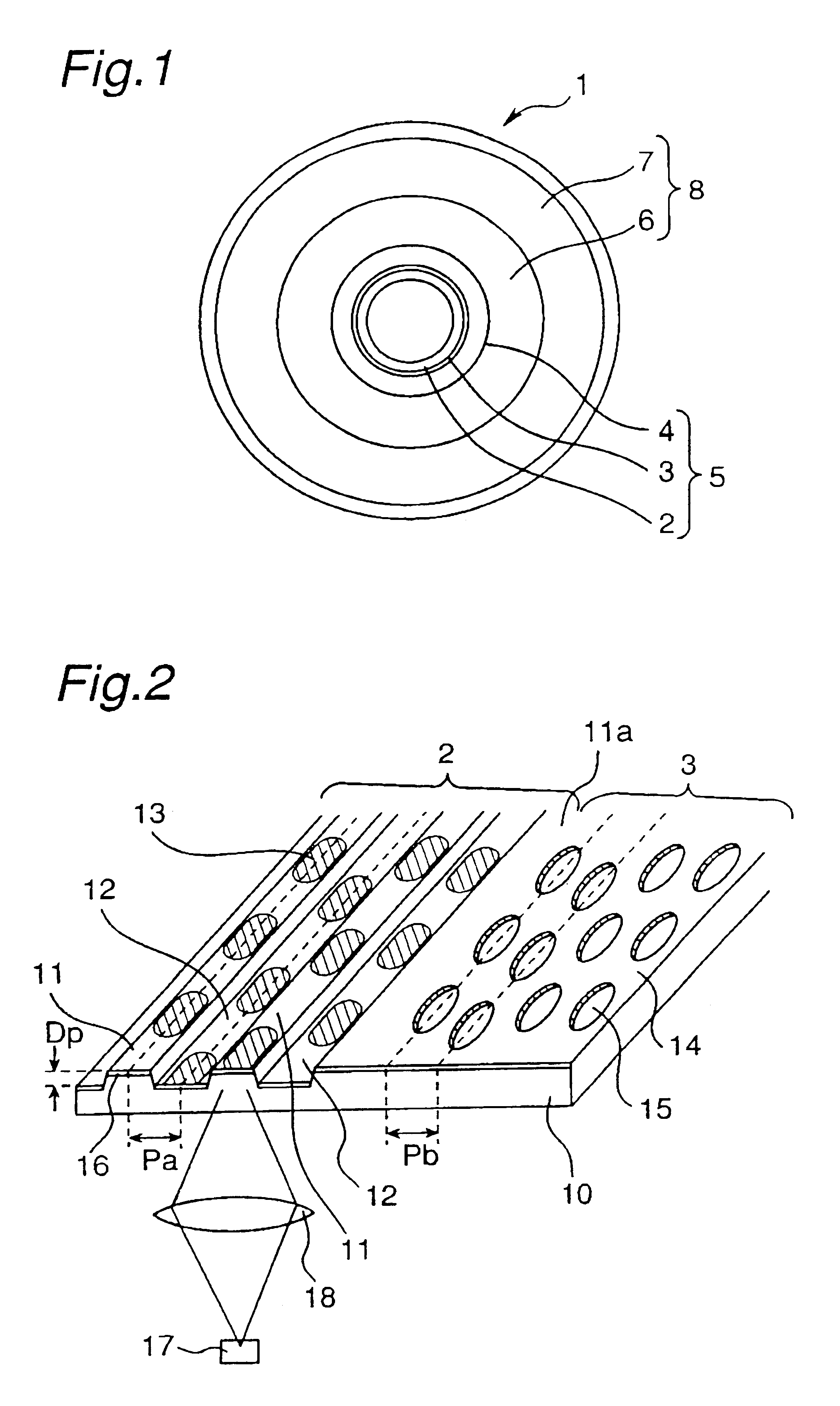 Optical disc with a rewritable area and a read-only area