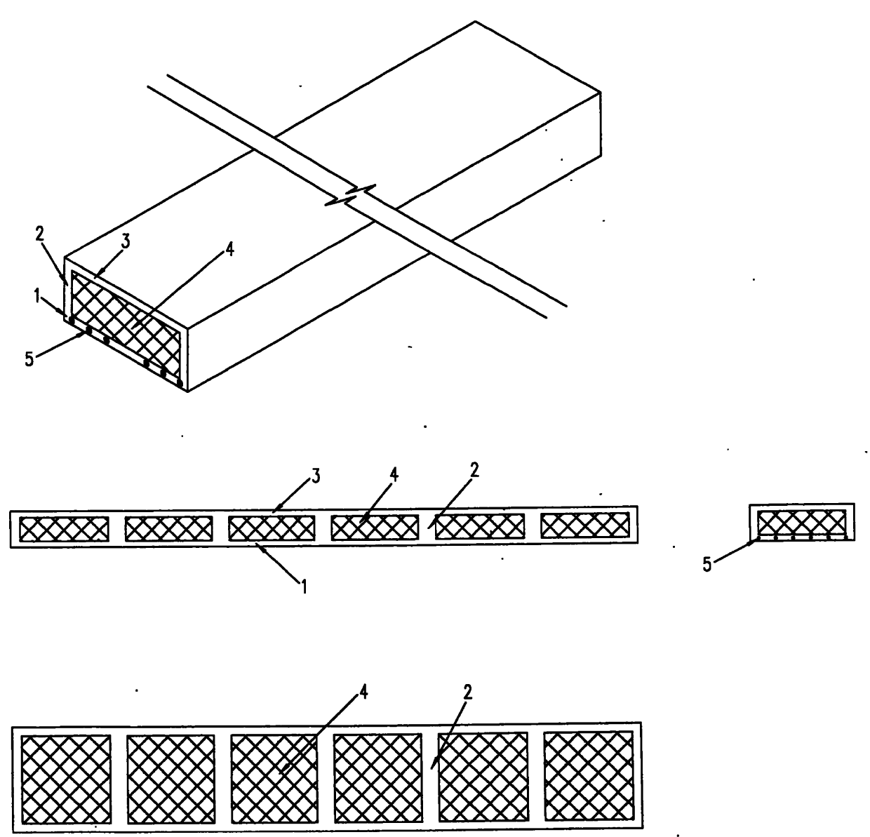 Prestressed reinforced concrete sandwich heat insulating roof-panel
