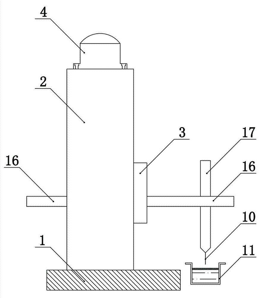 Digital display gradienter and machine tool guiding rail leveling method