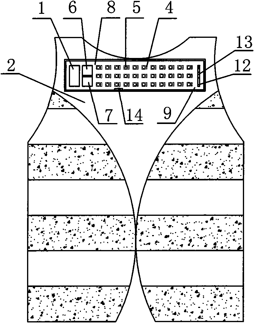 Water life jacket with light-emitting device