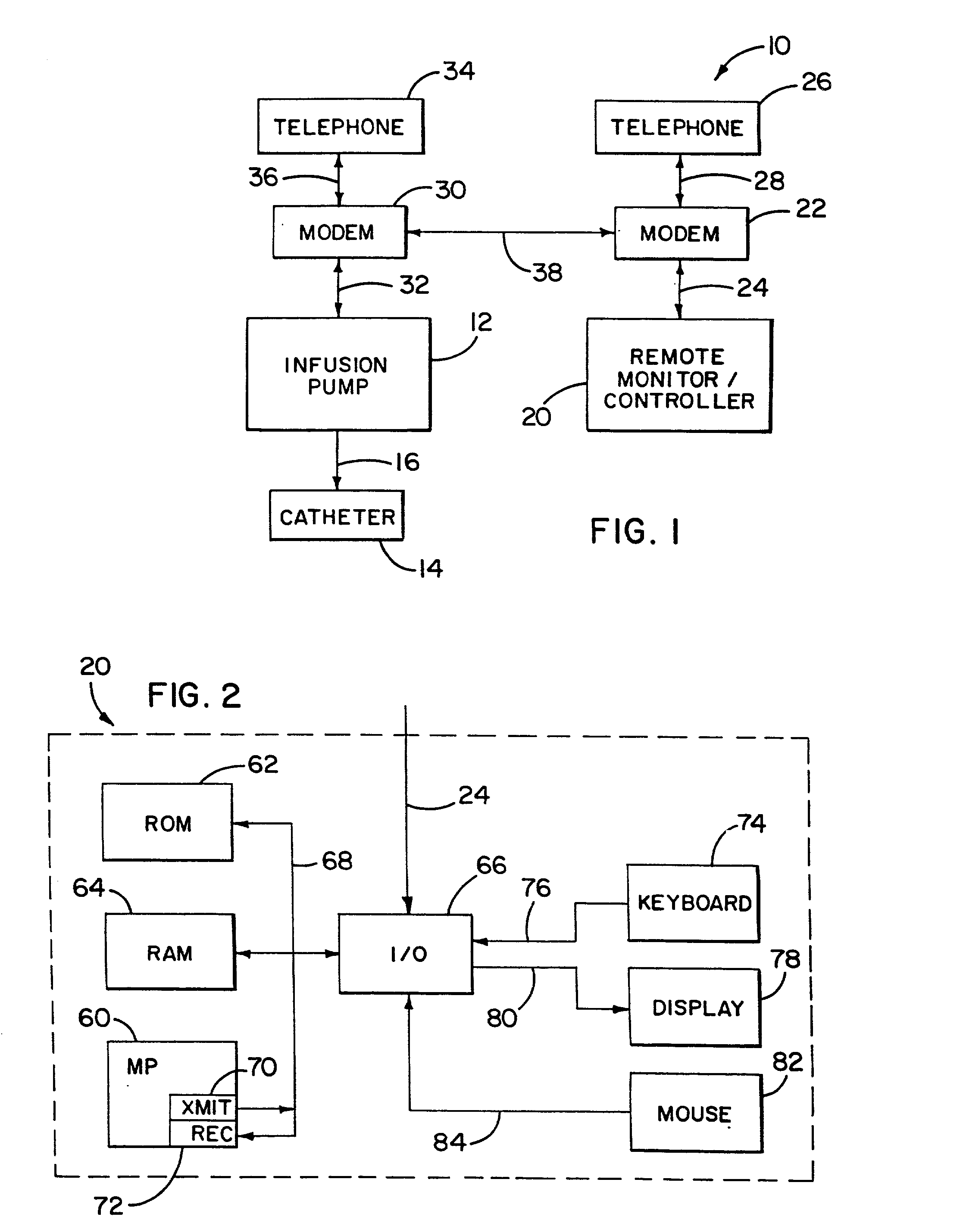 Medical apparatus with remote control