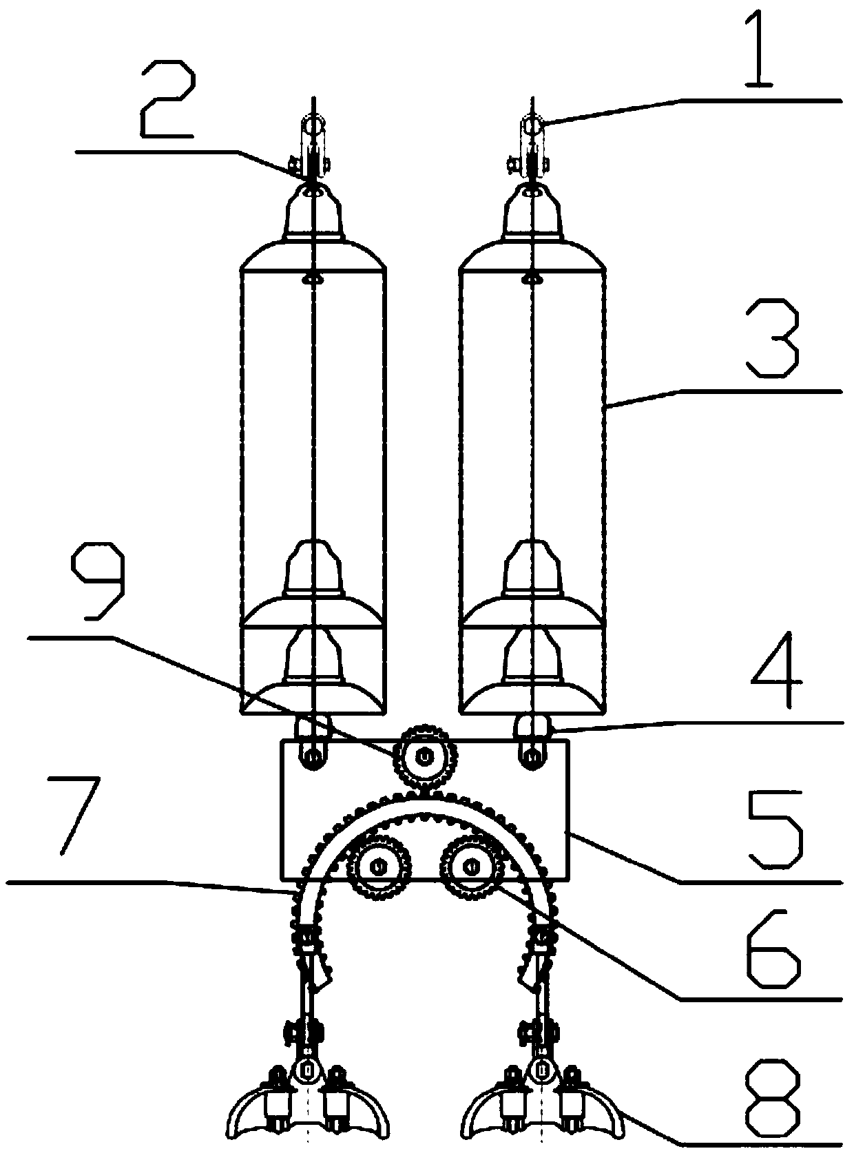 An adaptive double-hanging double-link hanging string