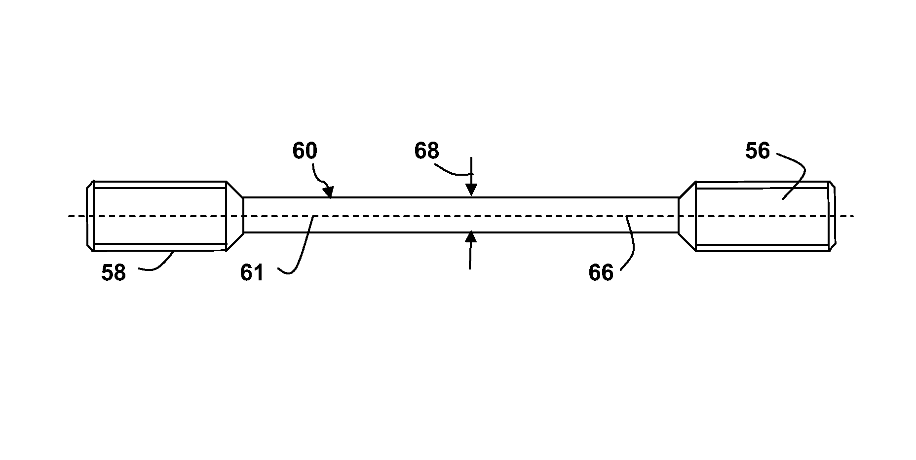 Wind turbine blade attachment configuration with flattened bolts