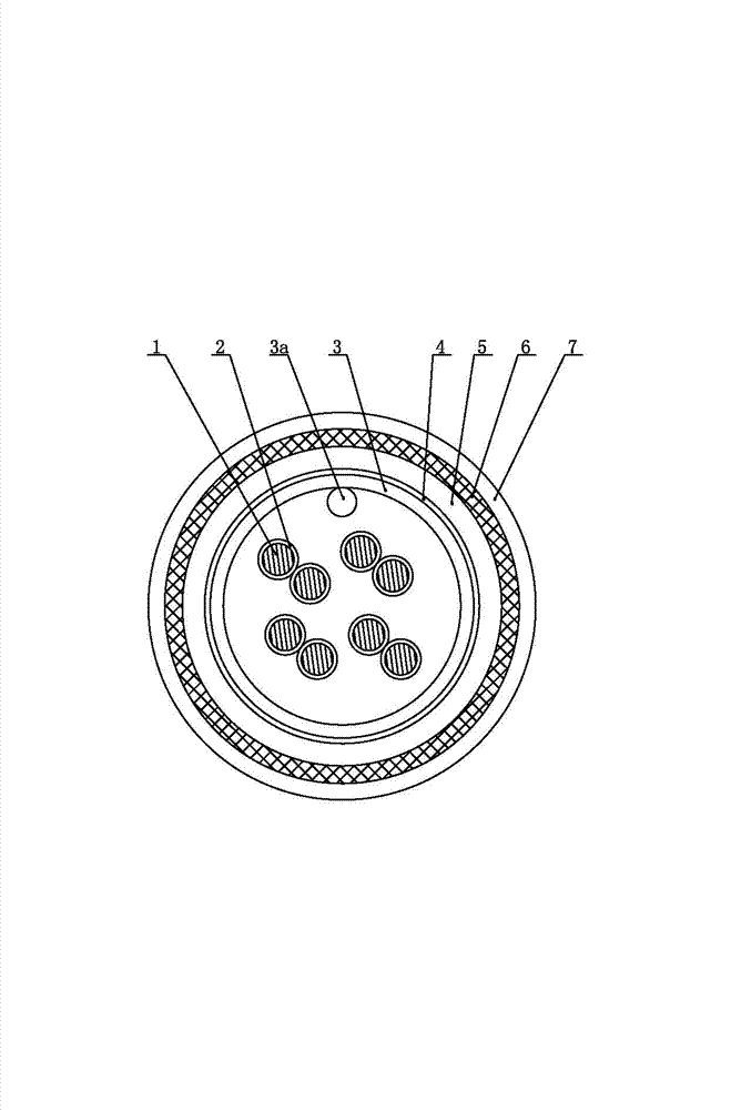 Marine integral screening instrument cable capable of whitening and resisting ultraviolet and manufacturing method thereof