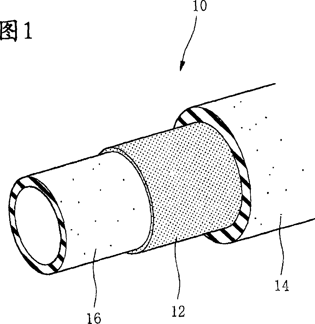 Resin composite hose of curved shape and method for producing the same