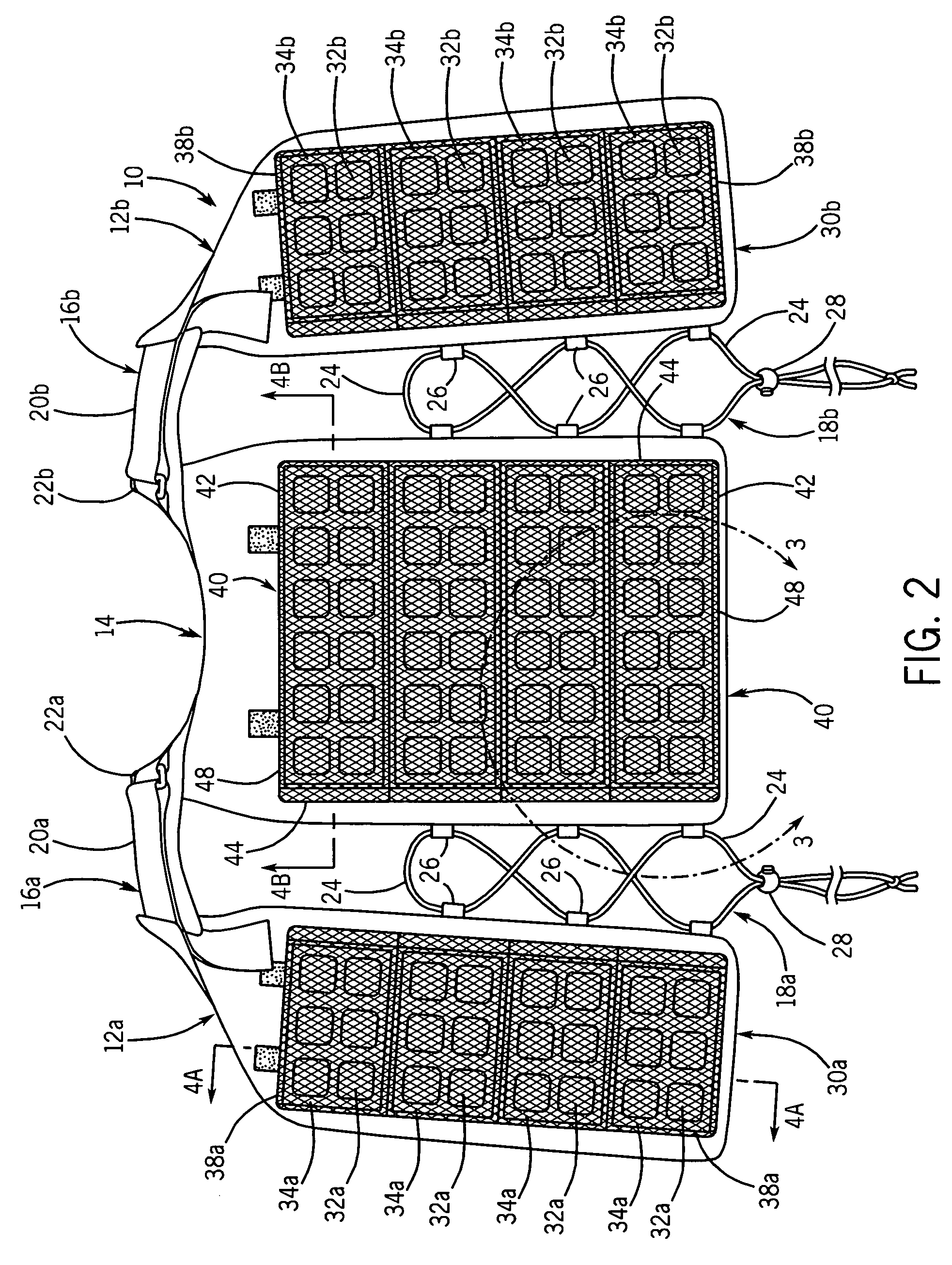 Temperature control vest having visible ice sheets composed of refrigerant cubes