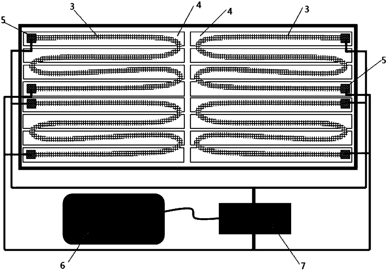 Carbon fiber supplement light device for greenhouse and preparation method thereof