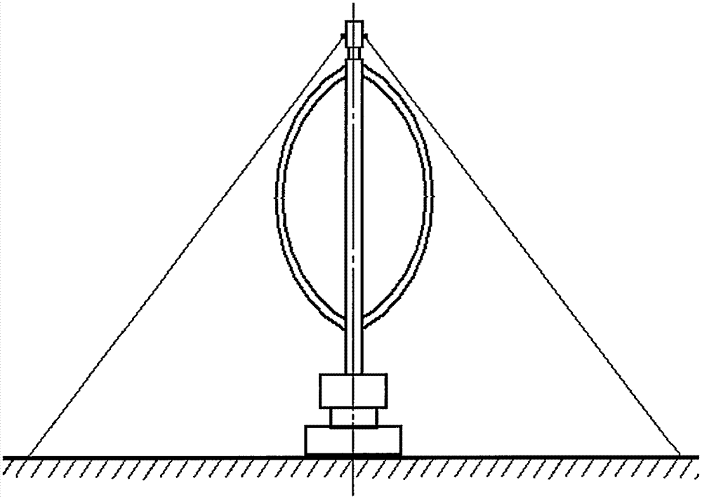 Strong-blade magnetic suspension large vertical axis wind power system