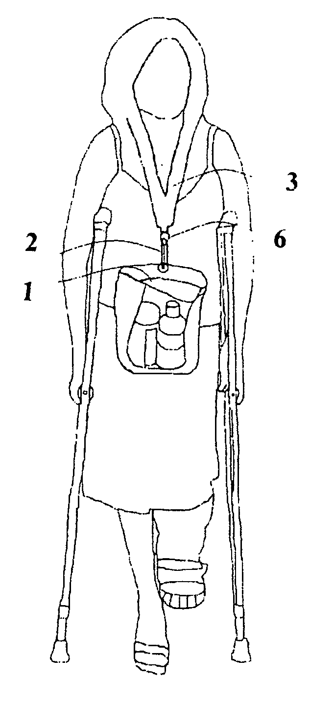 Device to aid in carrying objects with neck lanyard and bag