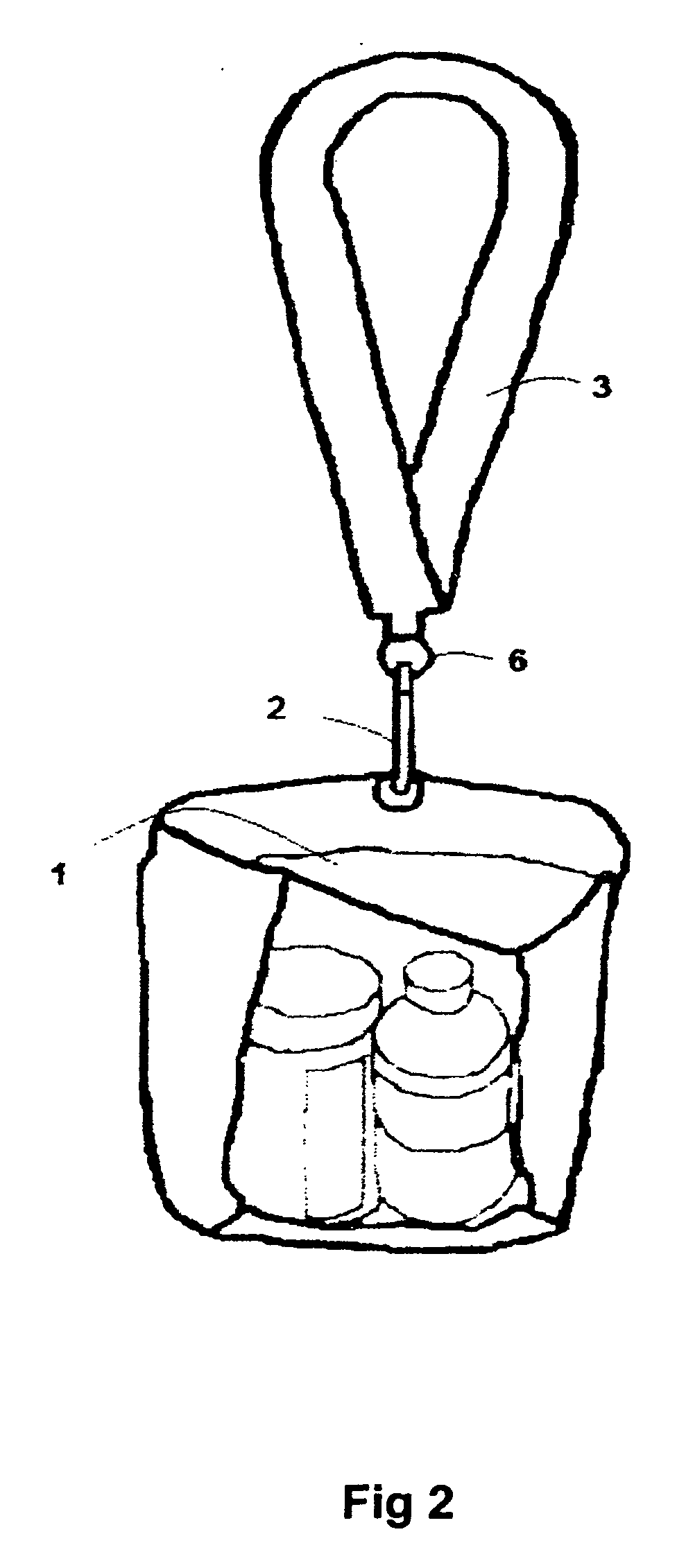 Device to aid in carrying objects with neck lanyard and bag