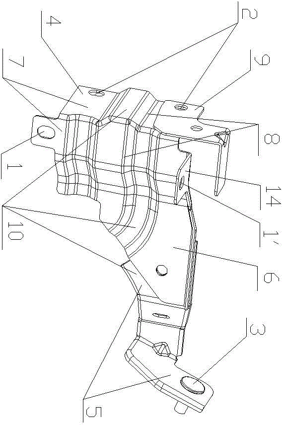 Light-truck pedal plate connecting support