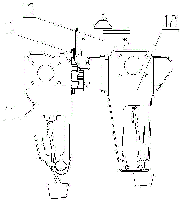 Light-truck pedal plate connecting support