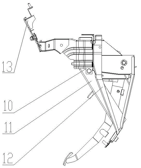 Light-truck pedal plate connecting support