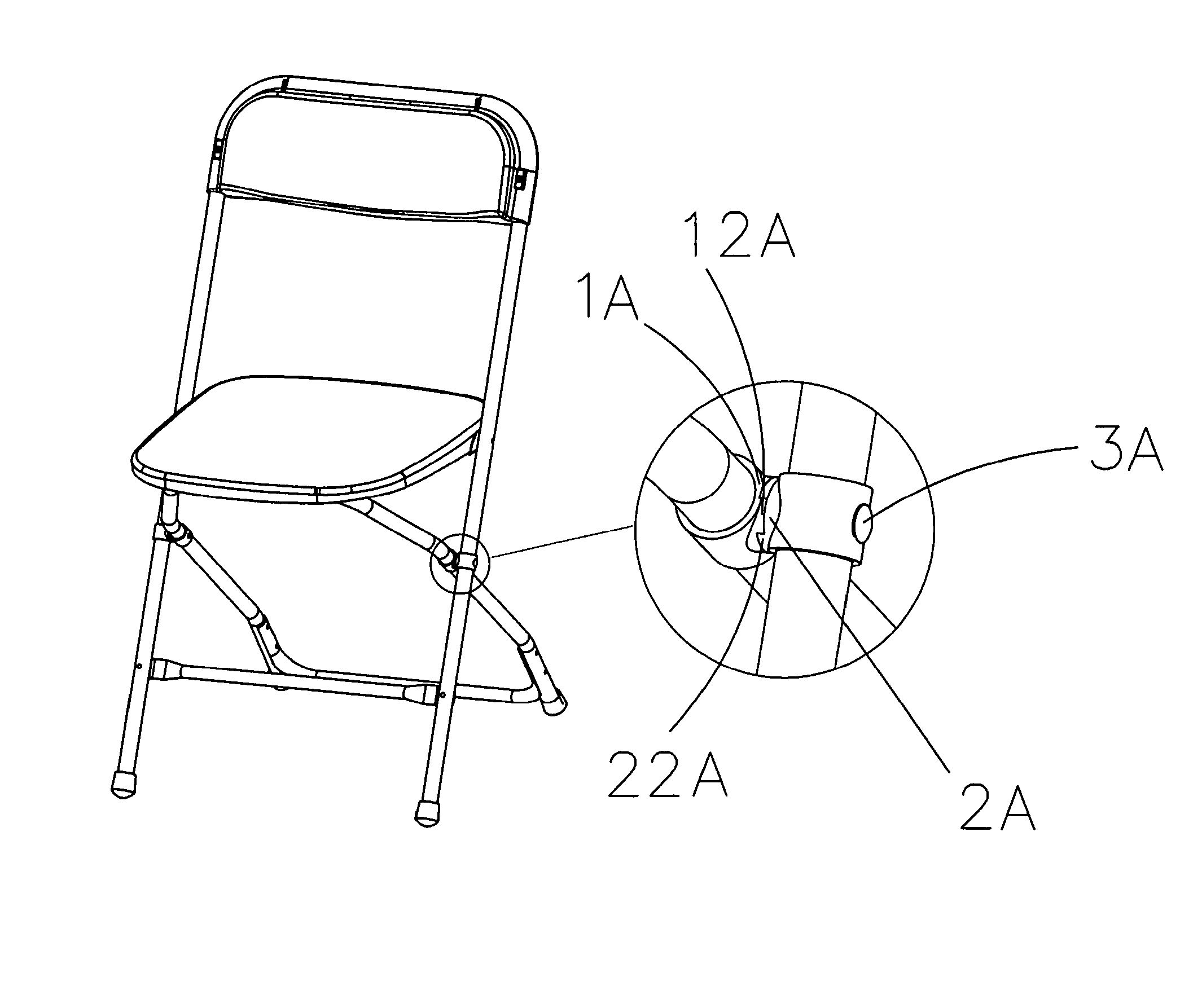 Foldable furniture with retention structure