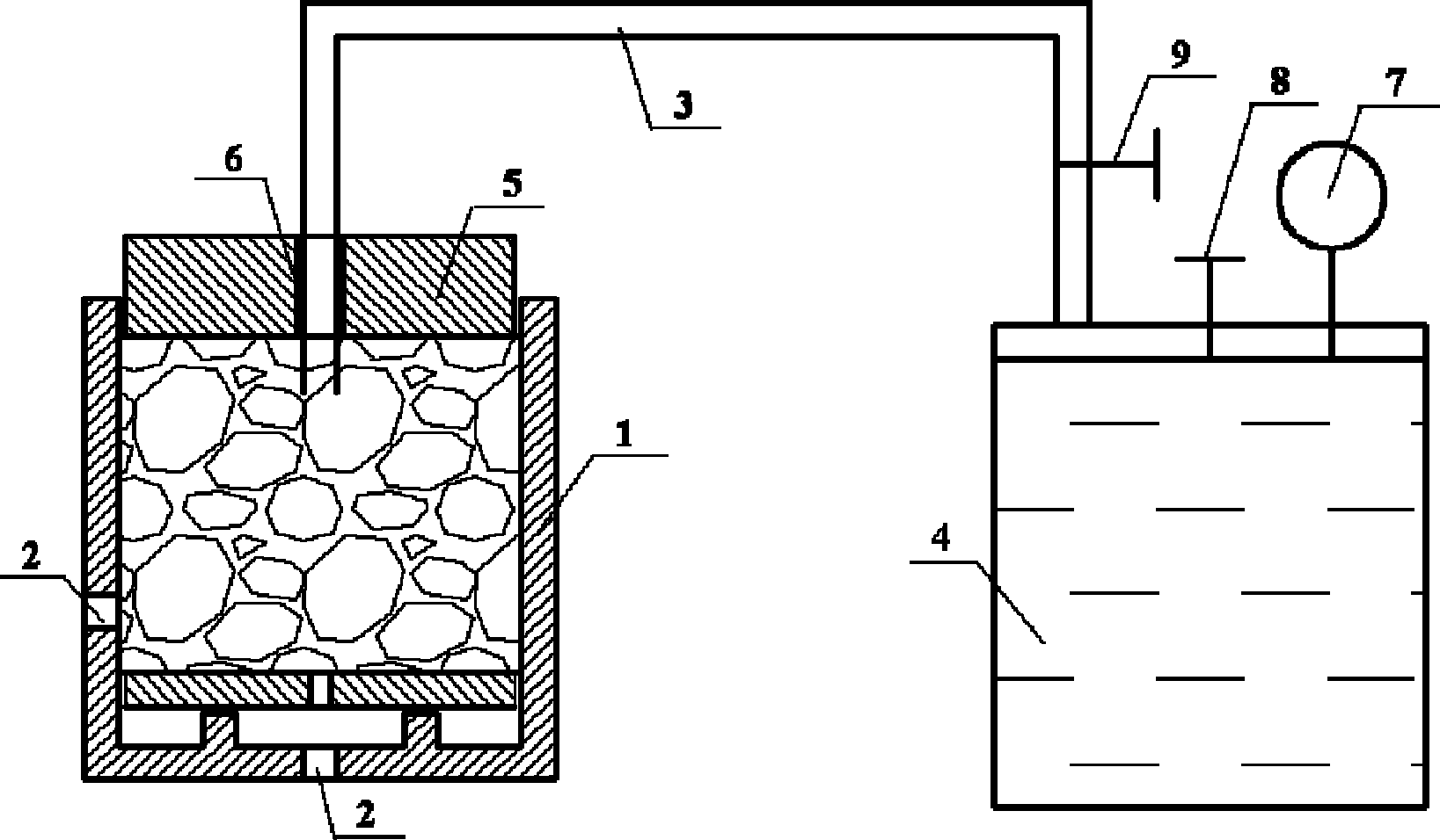 Testing device and testing method for engineering mechanical properties of falling rock backfill