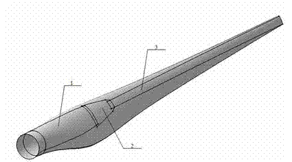 Composite layering type wind turbine blade and manufacturing method thereof