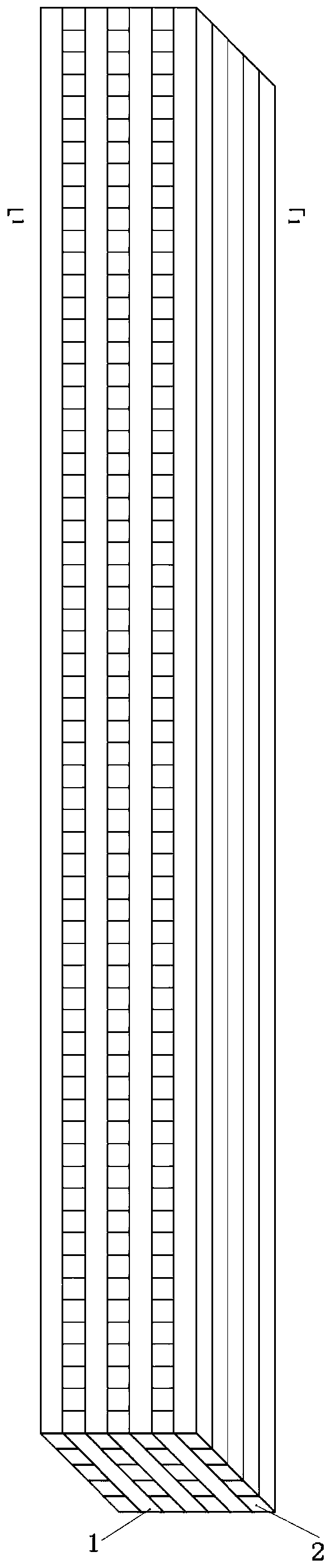 Orthogonal glued bamboo material for building structure and preparation method thereof