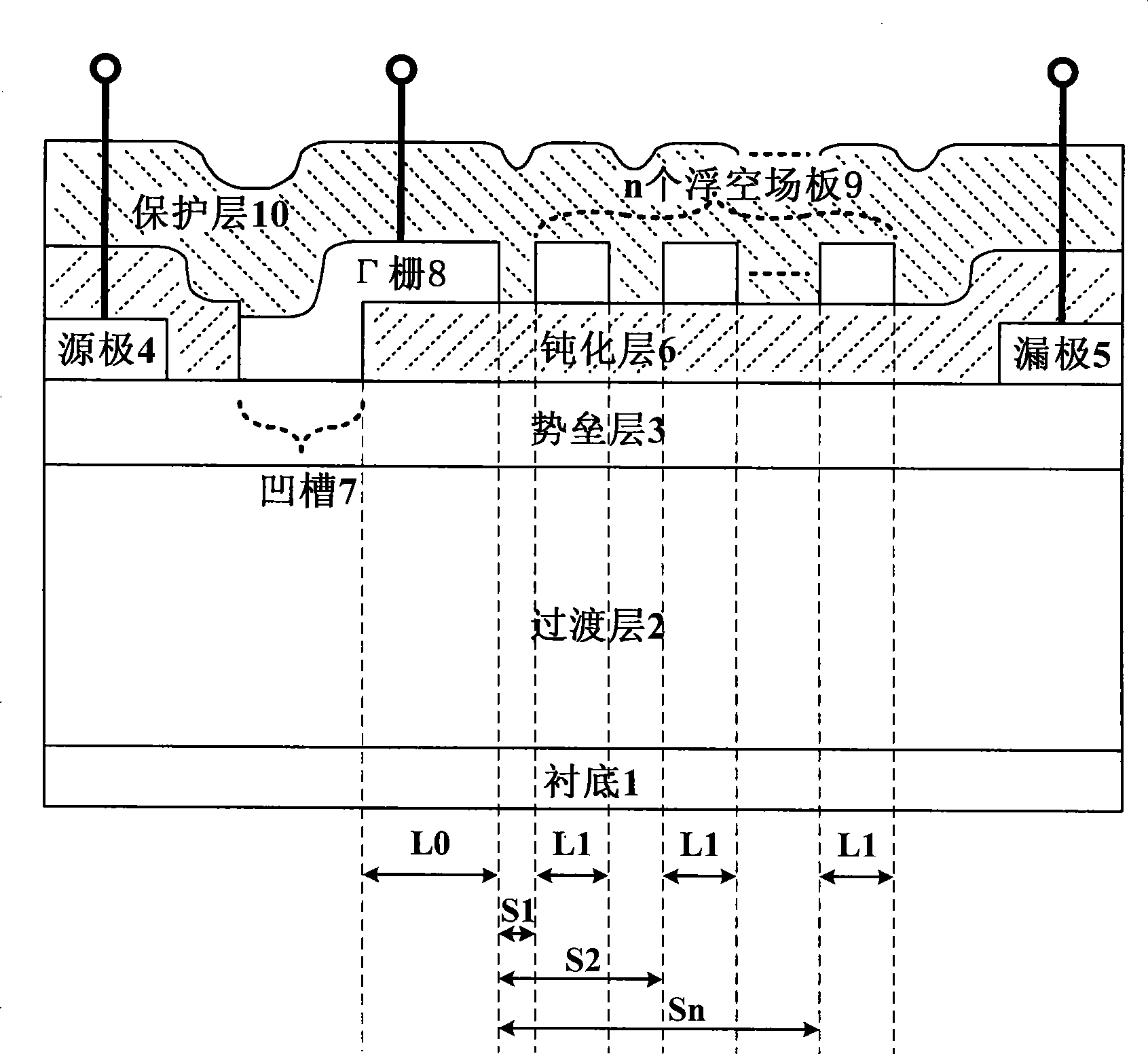 Gamma gate heterojunction field effect transistor and preparation method thereof