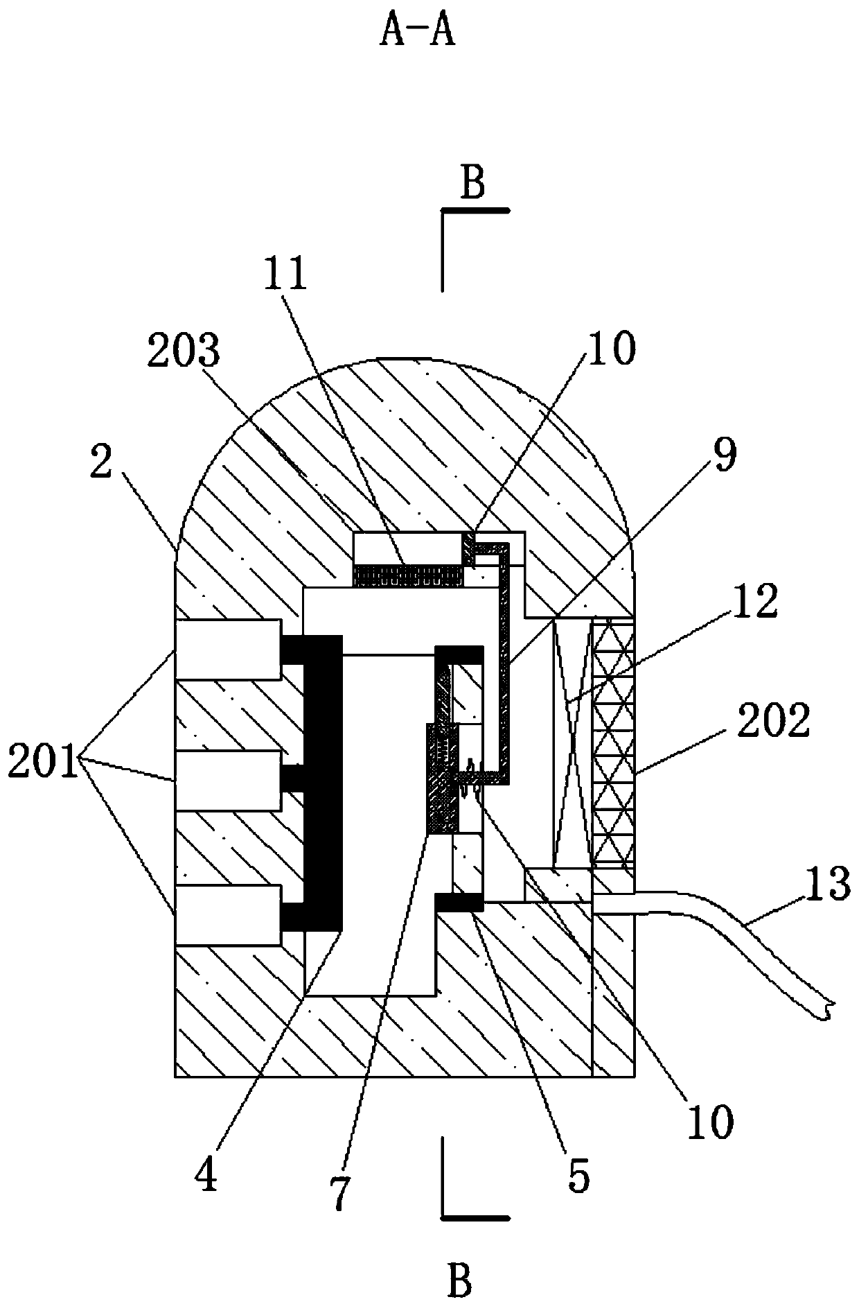 Multi-stage protection and reminding device for new energy vehicle charging pile