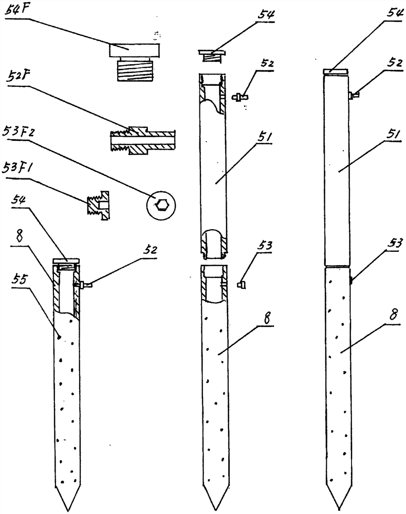 Method for constructing ceramic solar hot water energy storage device by drilling holes in accumulated soil layer