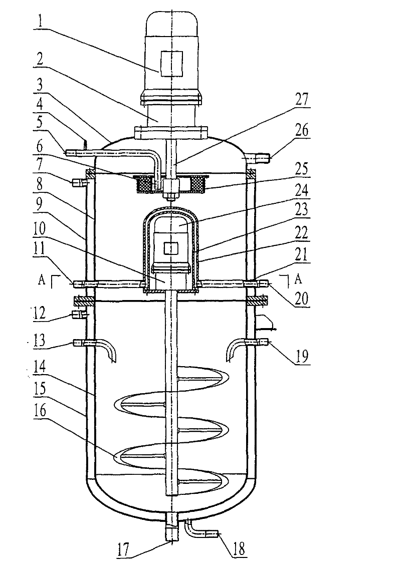 Method and device for polymerizing polyacrylonitrile spinning stock solution