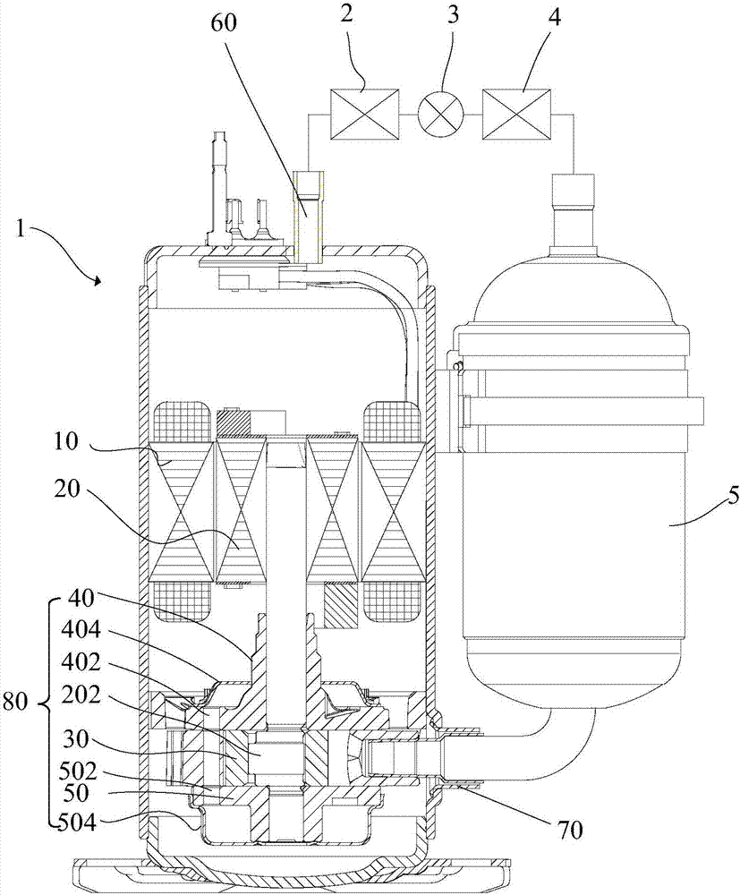 Rotary compressor and temperature adjusting device
