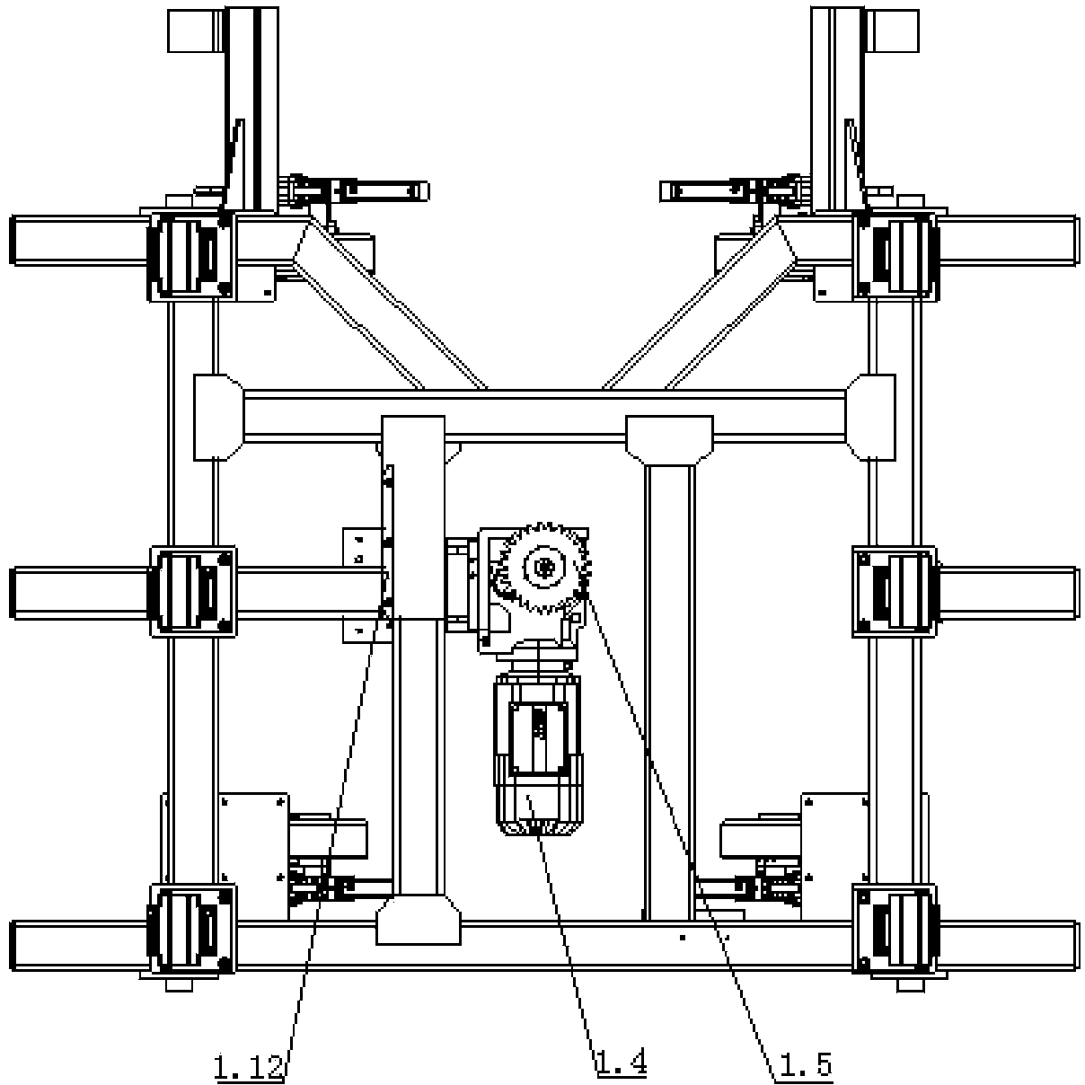 Special offline conveying device for automobile side body parts and components