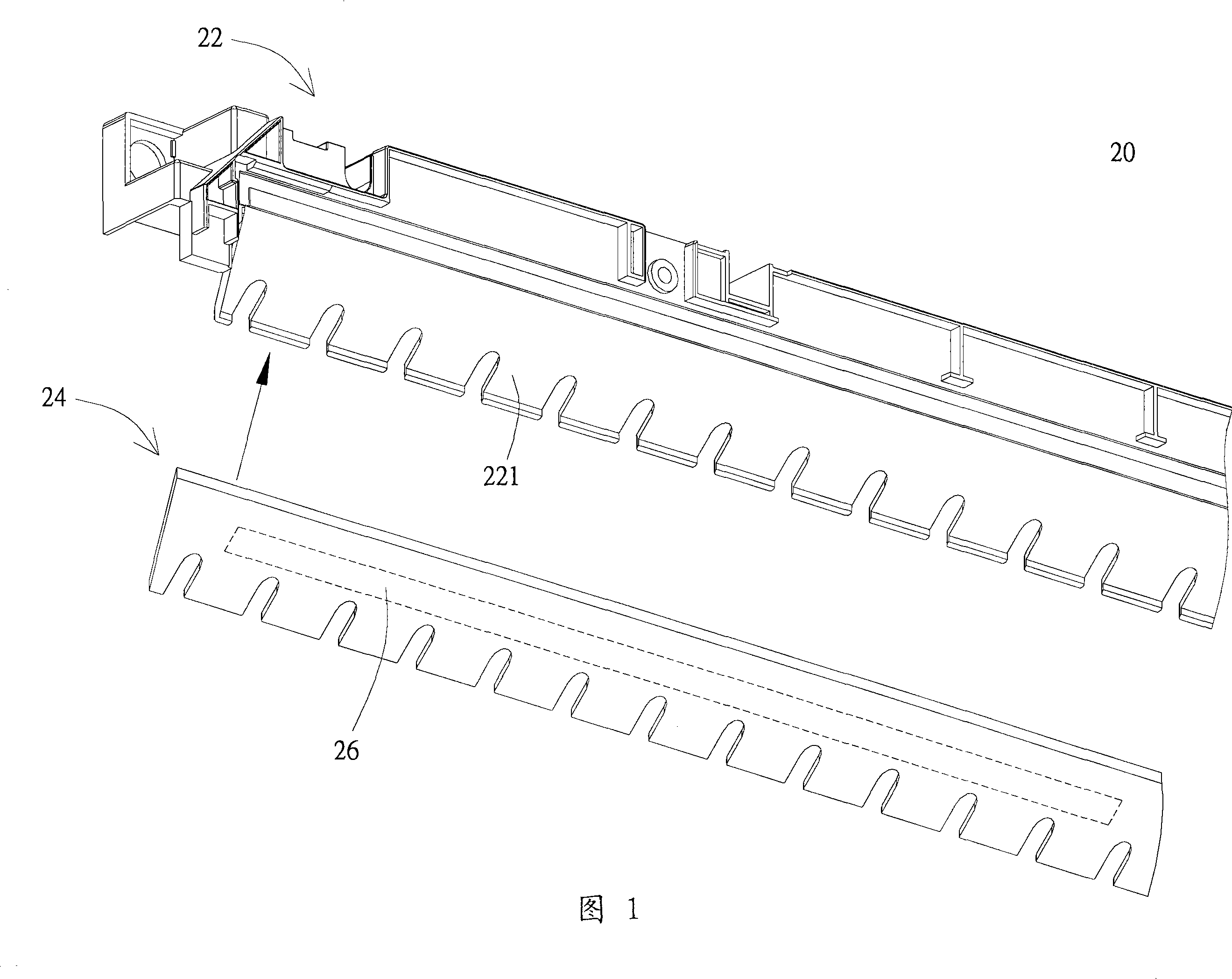 Light source module structure and light tube rack using the same
