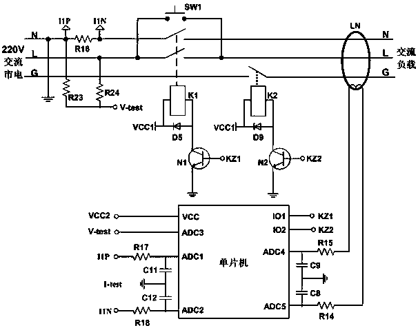 A leakage protection device with arc detection function and electrical equipment