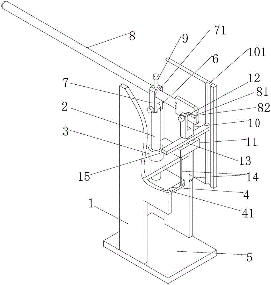 Battery disassembling pole group detaching device with vertical guiding function
