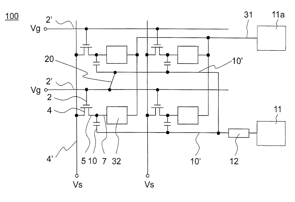 Thin-film transistor array, image display device, and method for manufacturing thin-film transistor array