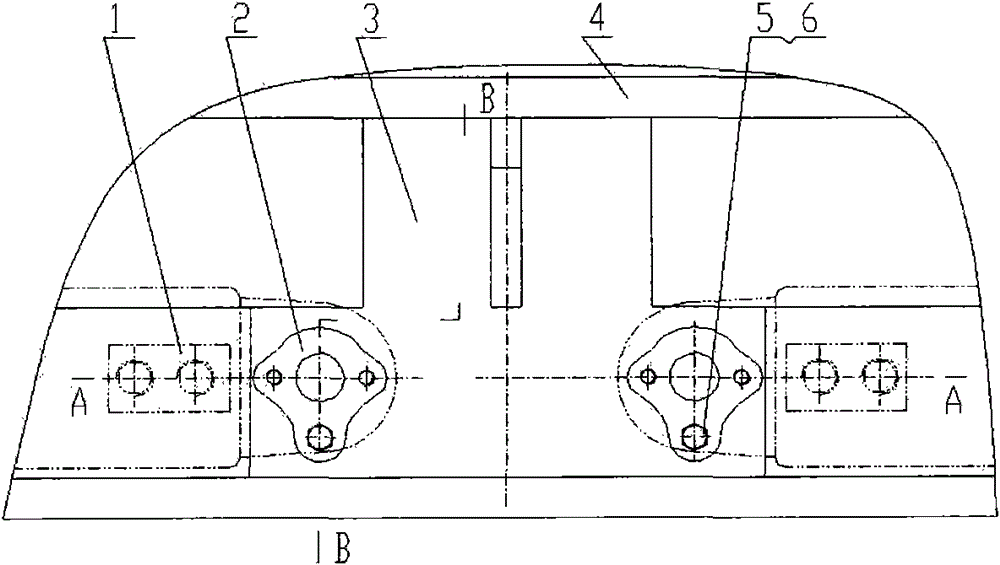 Oil cylinder support structure with H-shaped frame