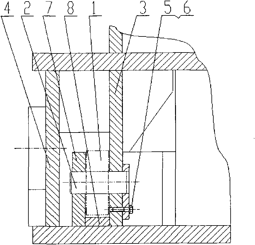 Oil cylinder support structure with H-shaped frame