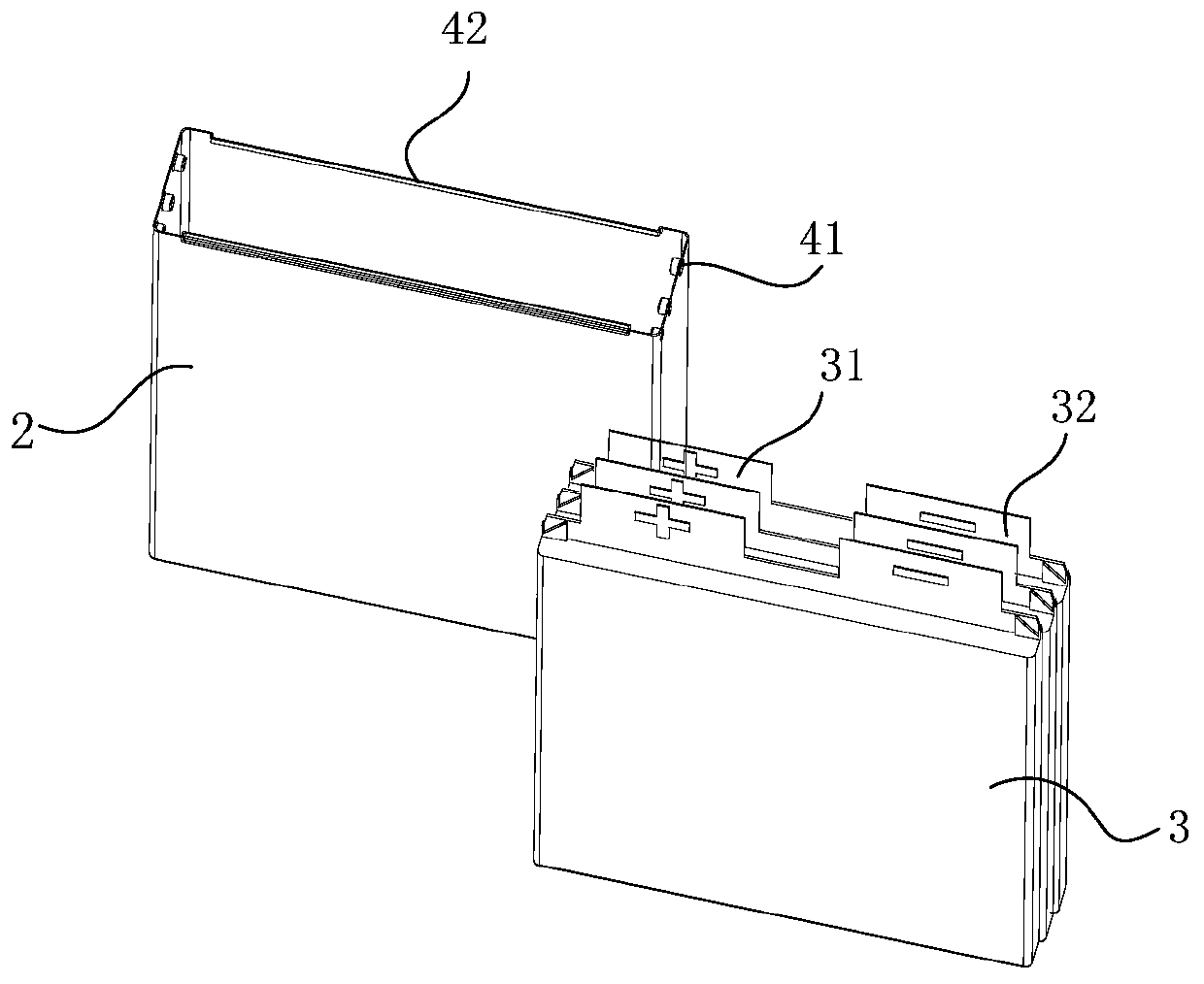 Battery module structure and battery module