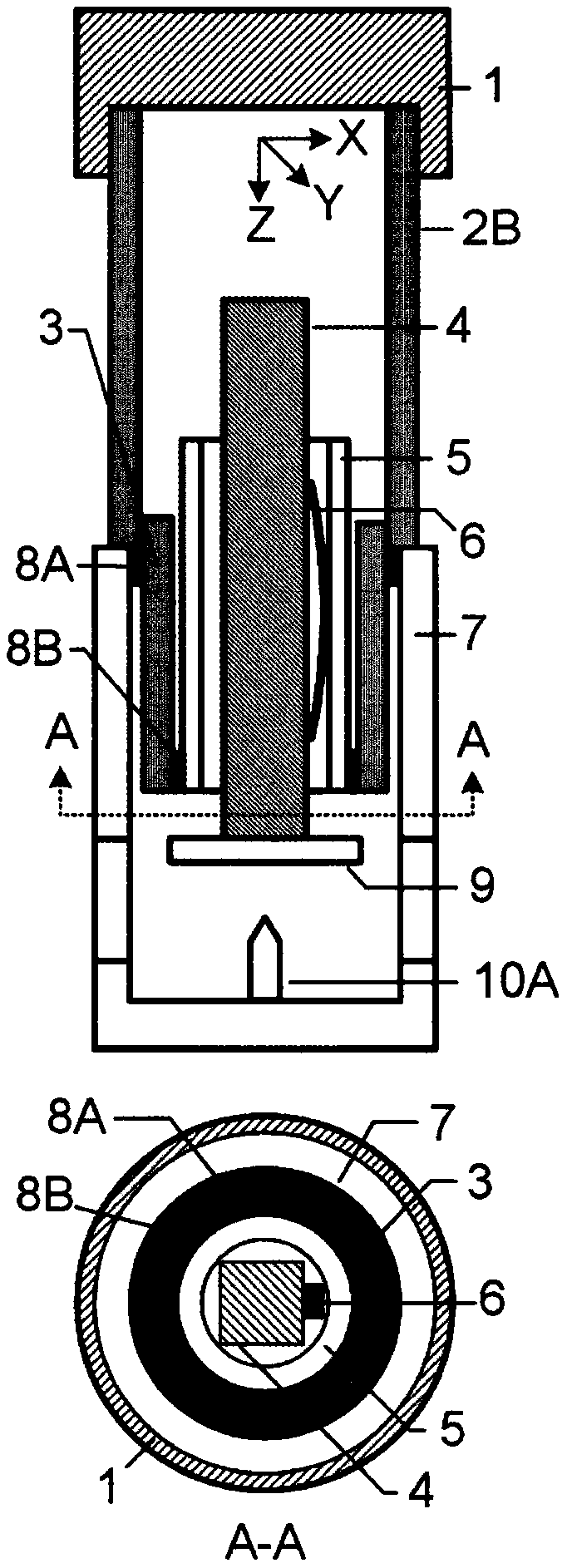 Tube-type approximation and imaging unit mechanical tandem type scanning tunneling microscope body