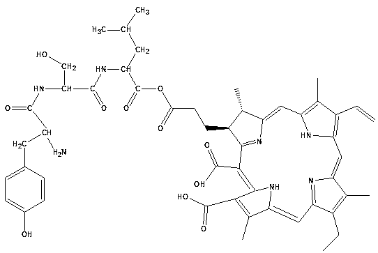 Tyroserleutide-chlorin e6 monoester and preparation method thereof