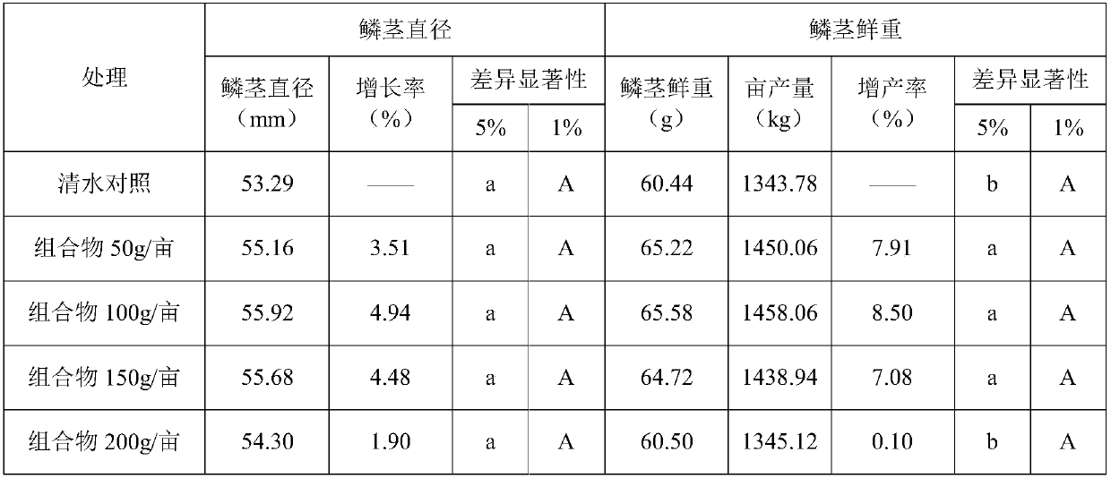 Composition for growth regulation of underground rhizome type crops