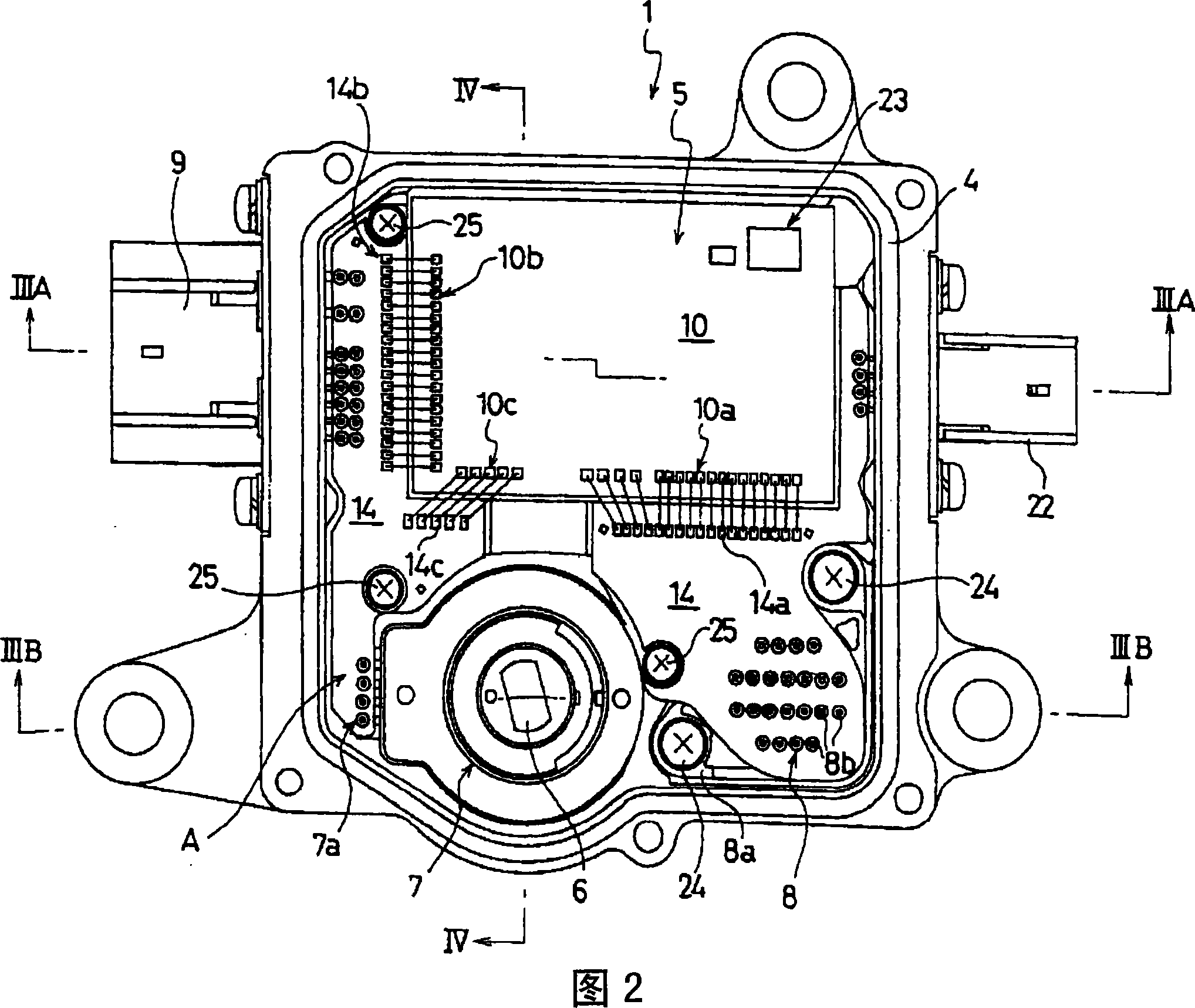 Control device with shift position detector