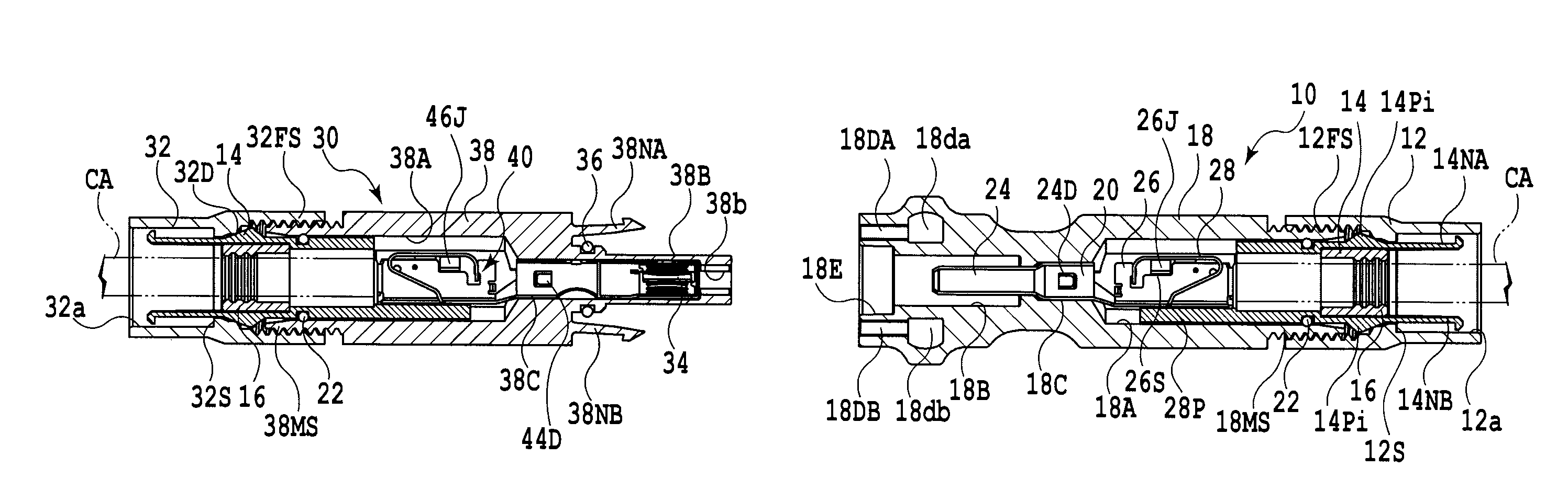 Waterproof structure for a cable connector, and a plug connector, socket connector and cable connector utilizing the same