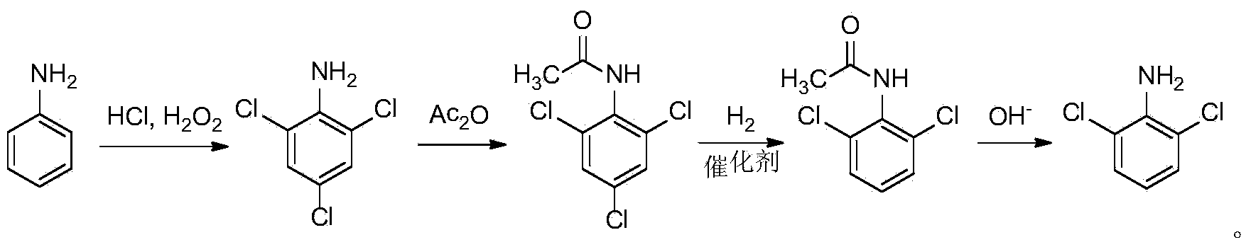 Synthetic method of 2, 6-dichloroaniline