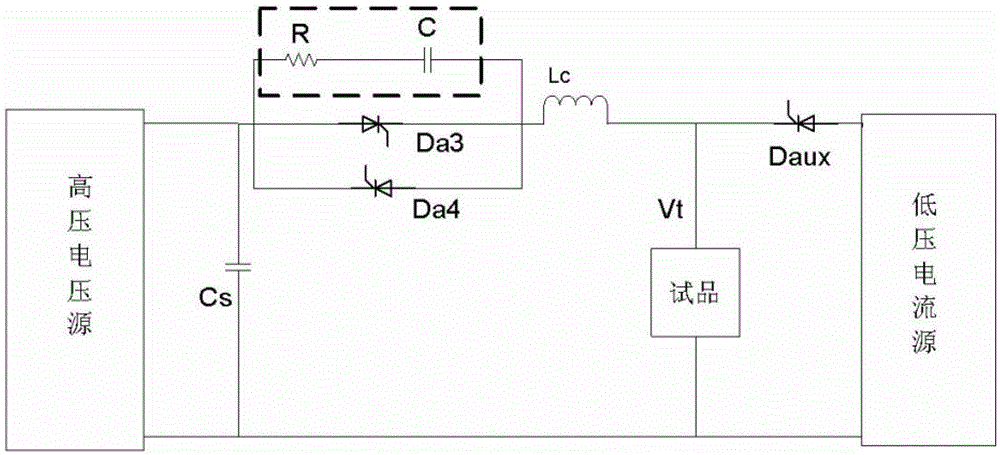 A high voltage direct current transmission commutation transient low voltage test method and its circuit