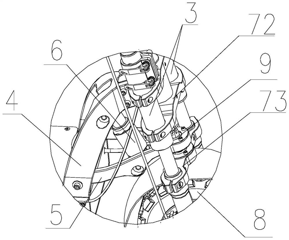 Front damping structure of scooter and scooter