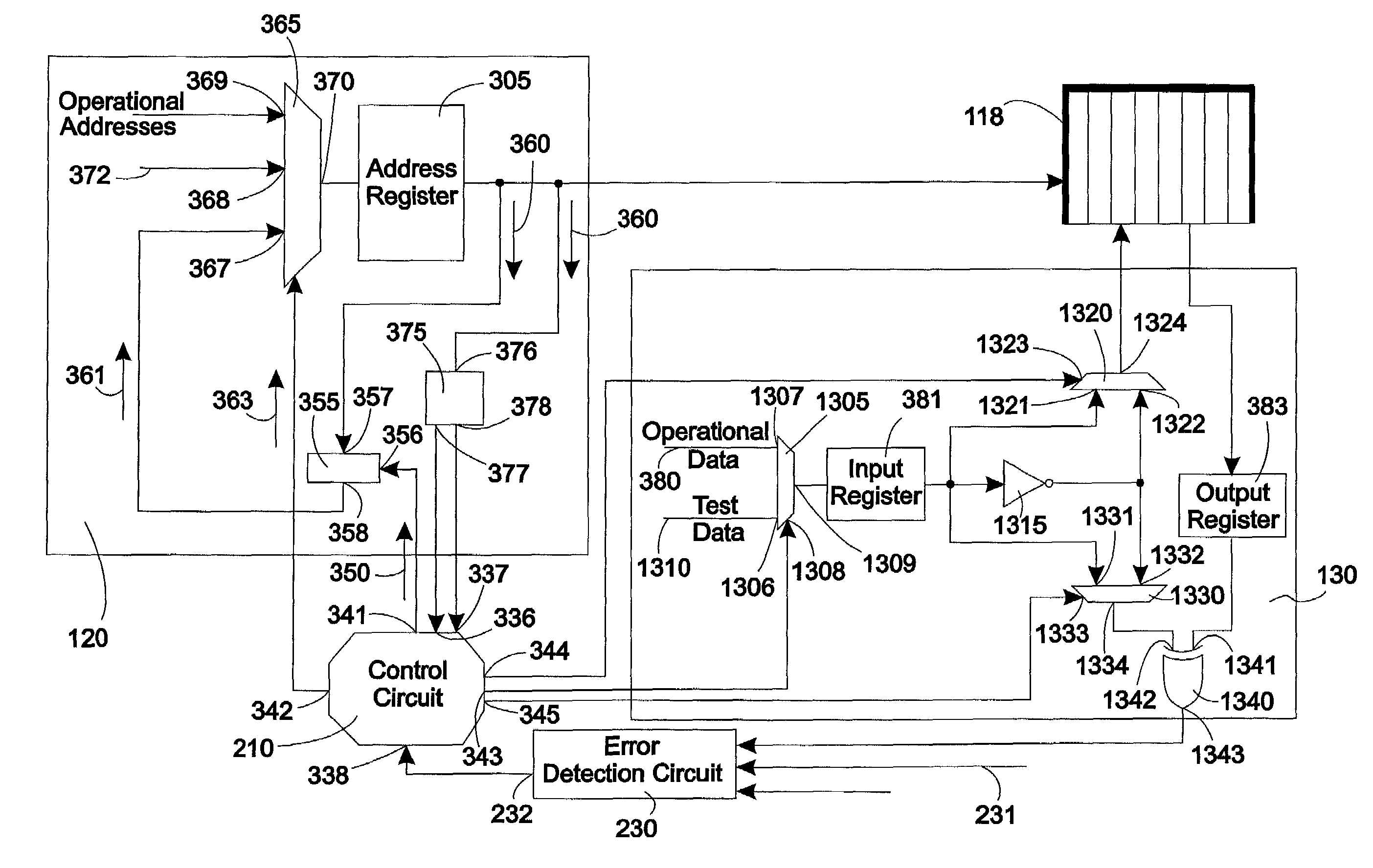 Apparatus for random access memory array self-test